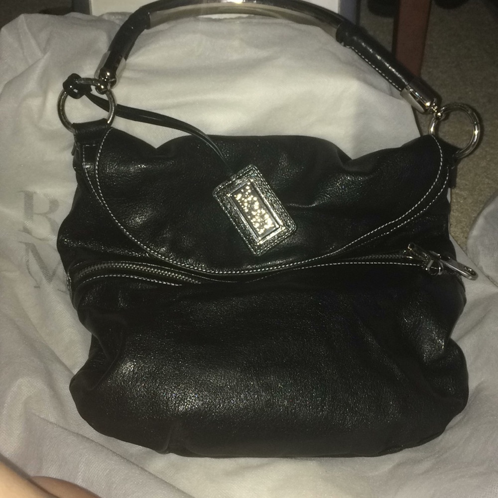 Authentic BADGLEY MISCHKA BLACK LEATHER PURSE